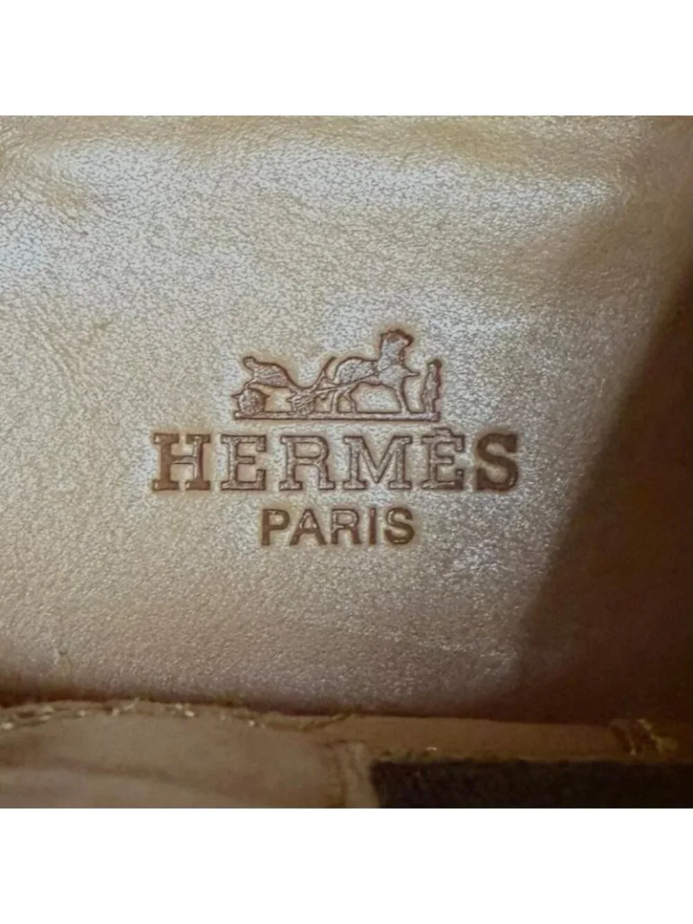 Hermes Leather Side Gore Chelsea Boots Short Dark Brown